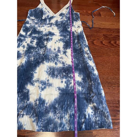 Line & Dot Fay Lace Trim Dress Blue Tie Dye Size M - Picture 5 of 10